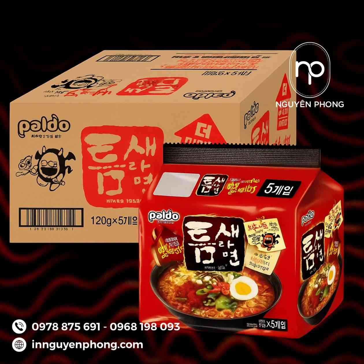 Mẫu thùng carton đựng mì tôm